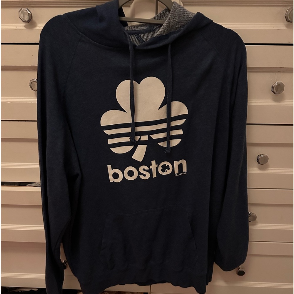 Oversized unisex Boston Sweat shirt.    So soft and comfy.
